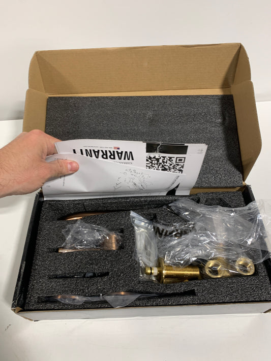 Karran Grantham Single Handle Wall Mounted Bathroom Faucet in Brushed Copper