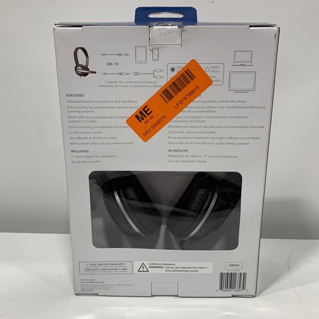Insignia - on-Ear Stereo Headset - Black