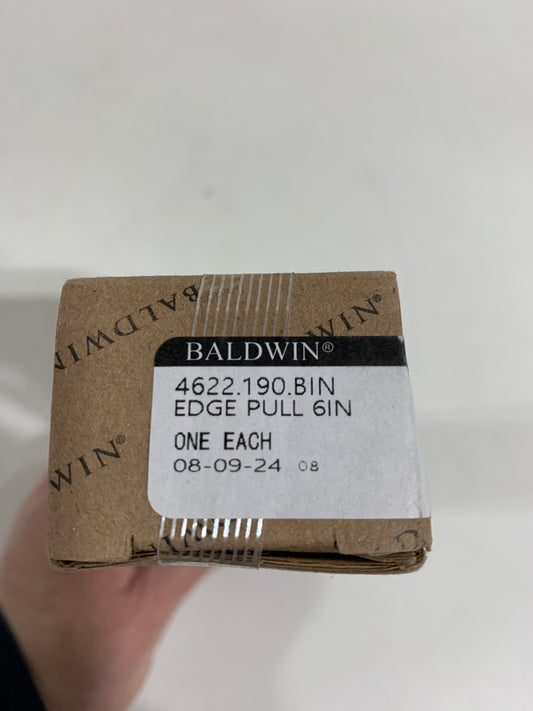 Baldwin 4622.BIN Edge Pull 6 Inch Center to Center Finger Cabinet Pull