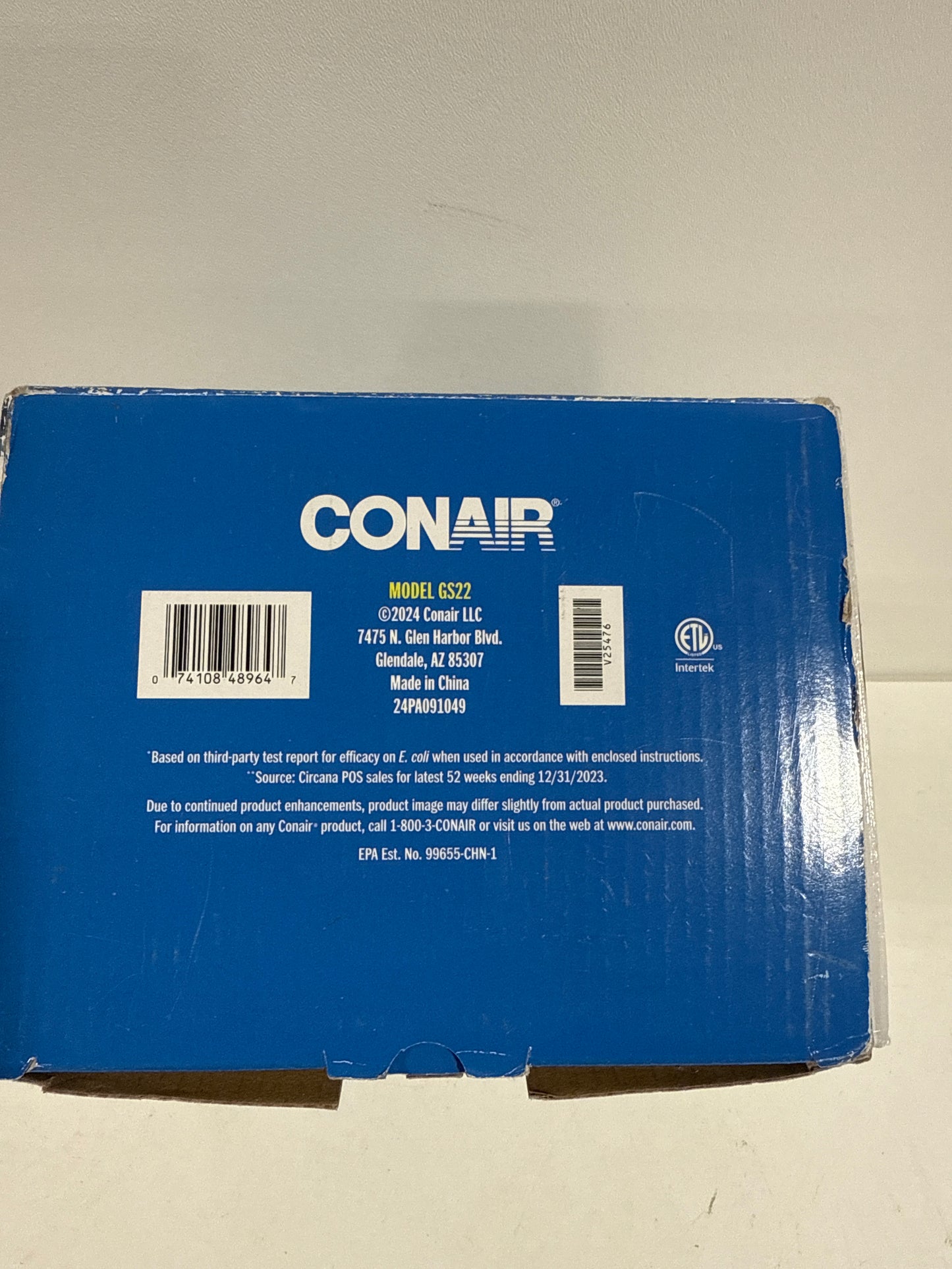 Conair Extremesteam Light Handheld Garment Steamer, One Size, Blue