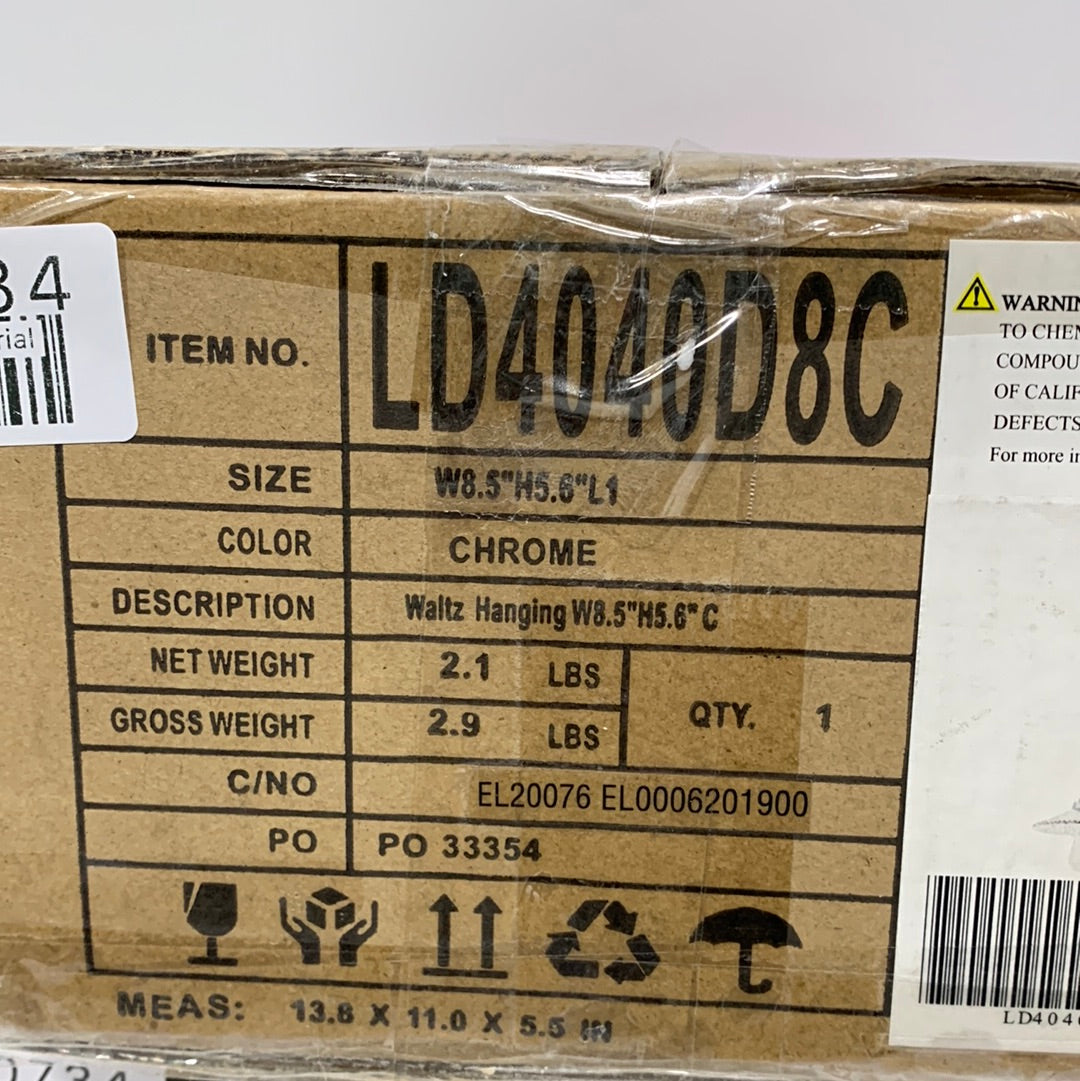 Elegant Lighting Waltz Single Light 9" Wide Mini Pendant