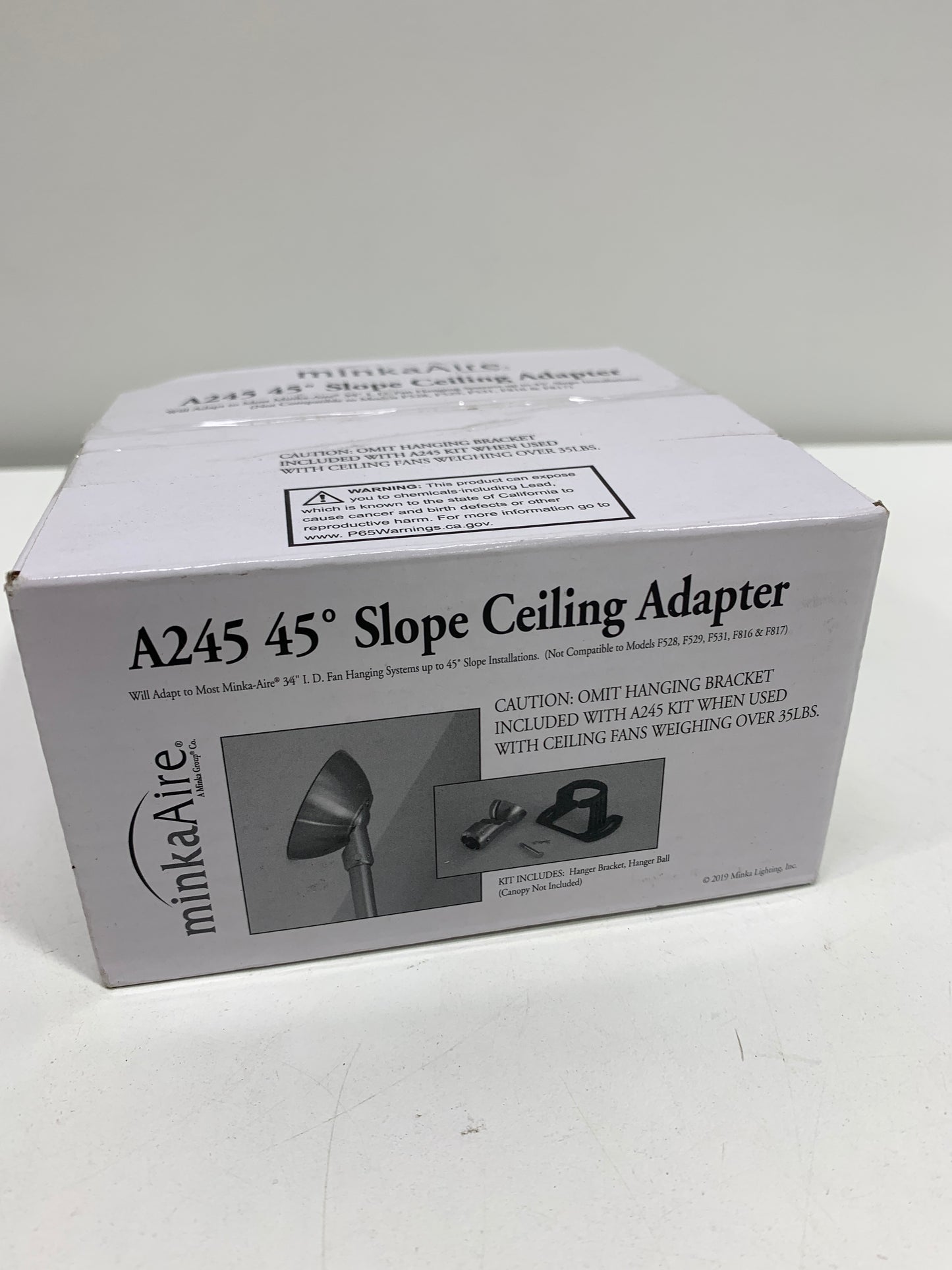 Minka Aire Hanging System - Optional 45 Degree Slope Ceiling Adapter Kit