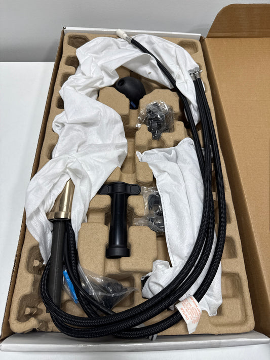 Delta Nicoli Single Handle Pull-Down Kitchen Faucet, 11.06 in, Champagne Bronze