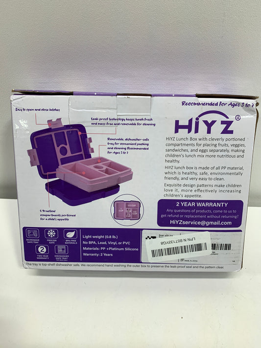 HiYZ Bento Lunch Box for Kids with 5 Compartments,Leak-proof Lunch Box Kids,Ideal Portion Sizes Toddler Lunch Box for Daycare aged 3-7 years,Durable, Drop-Proof, Dishwasher Safe(Unicorn