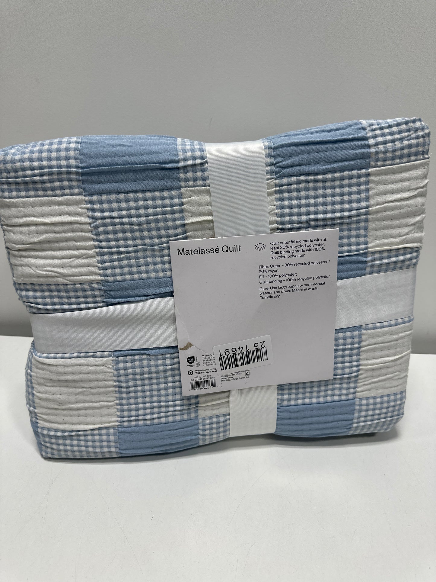 Full/Queen Matelasse Quilt Light Blue - Room Essentials™ - *Bedding