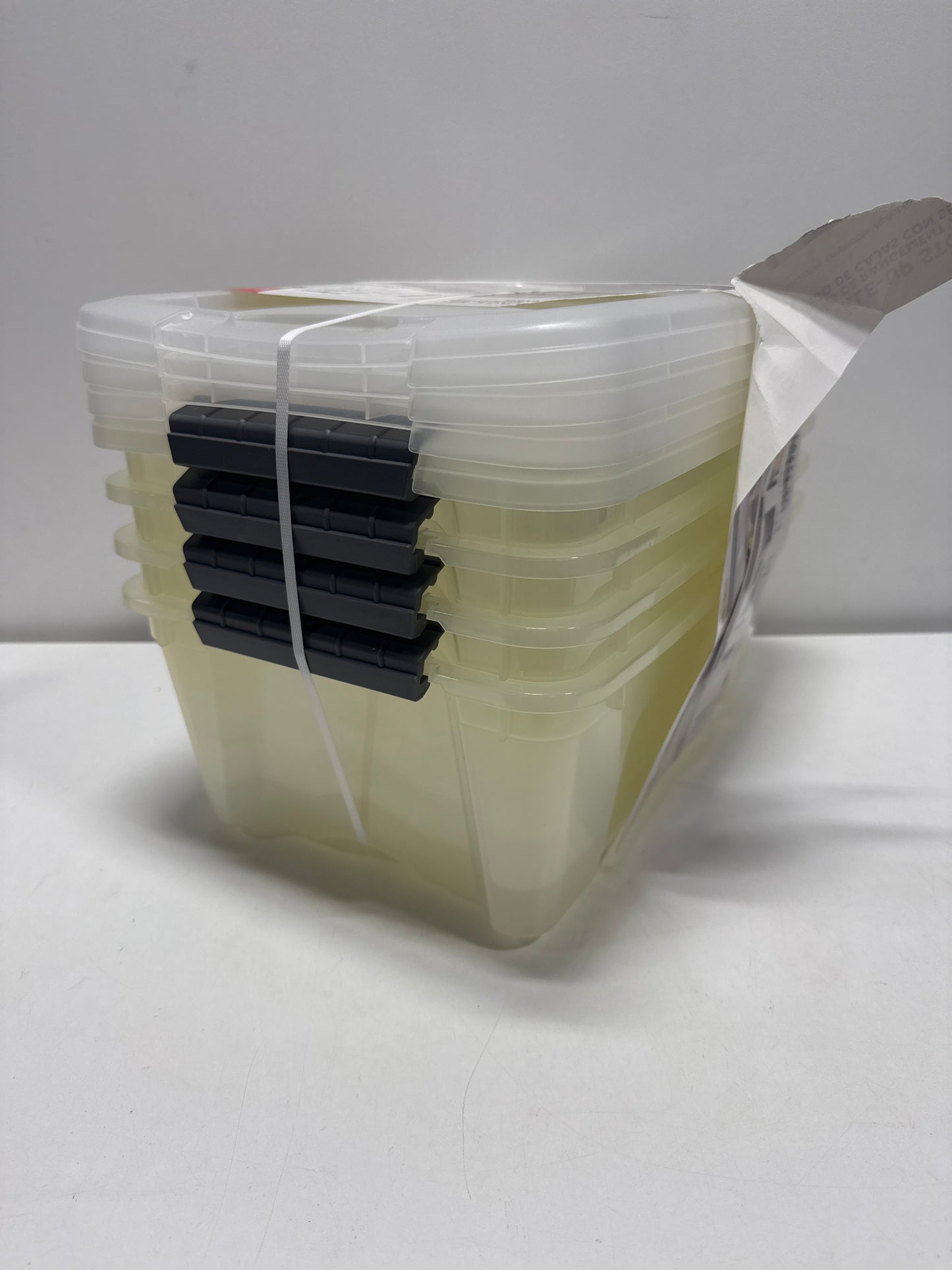 See Desc Iris Buckle up Storage Box 12.9 Quart Clear 4 Count