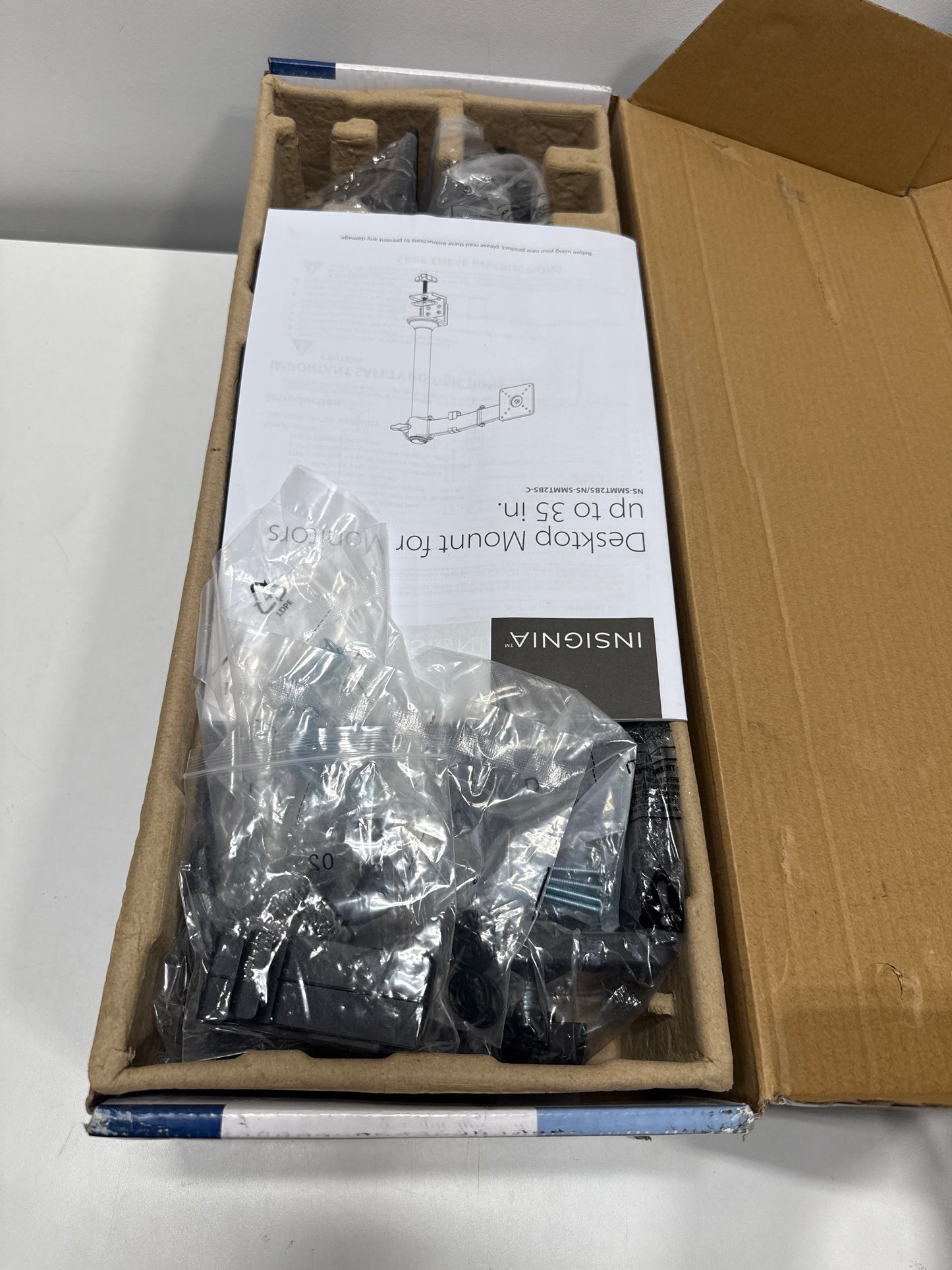 Insignia™ - Desktop Mount for Monitors up to 35” Wide - Black