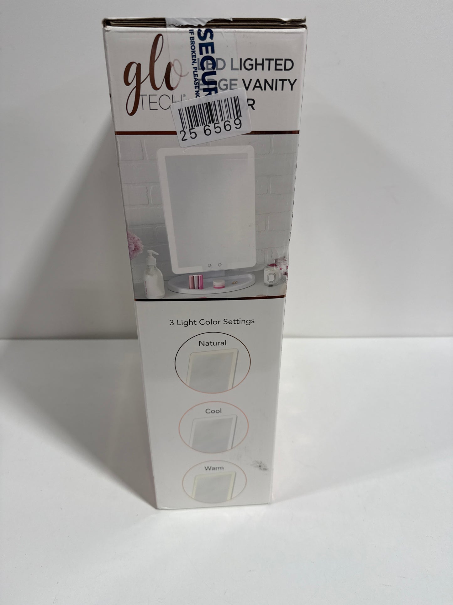 11.8 in. X 17.7 in. Lighted Tabletop Makeup Mirror in White