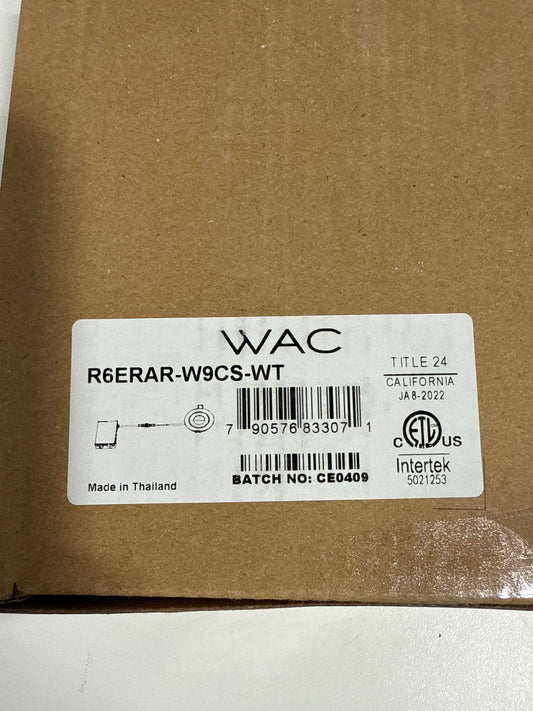 WAC Lighting Lotos 6in LED Round Adjustable Recessed Light 5-CCT Selectable 15W 1,350 Lumens IC-Rated Airtight 120V-277V Universal in White