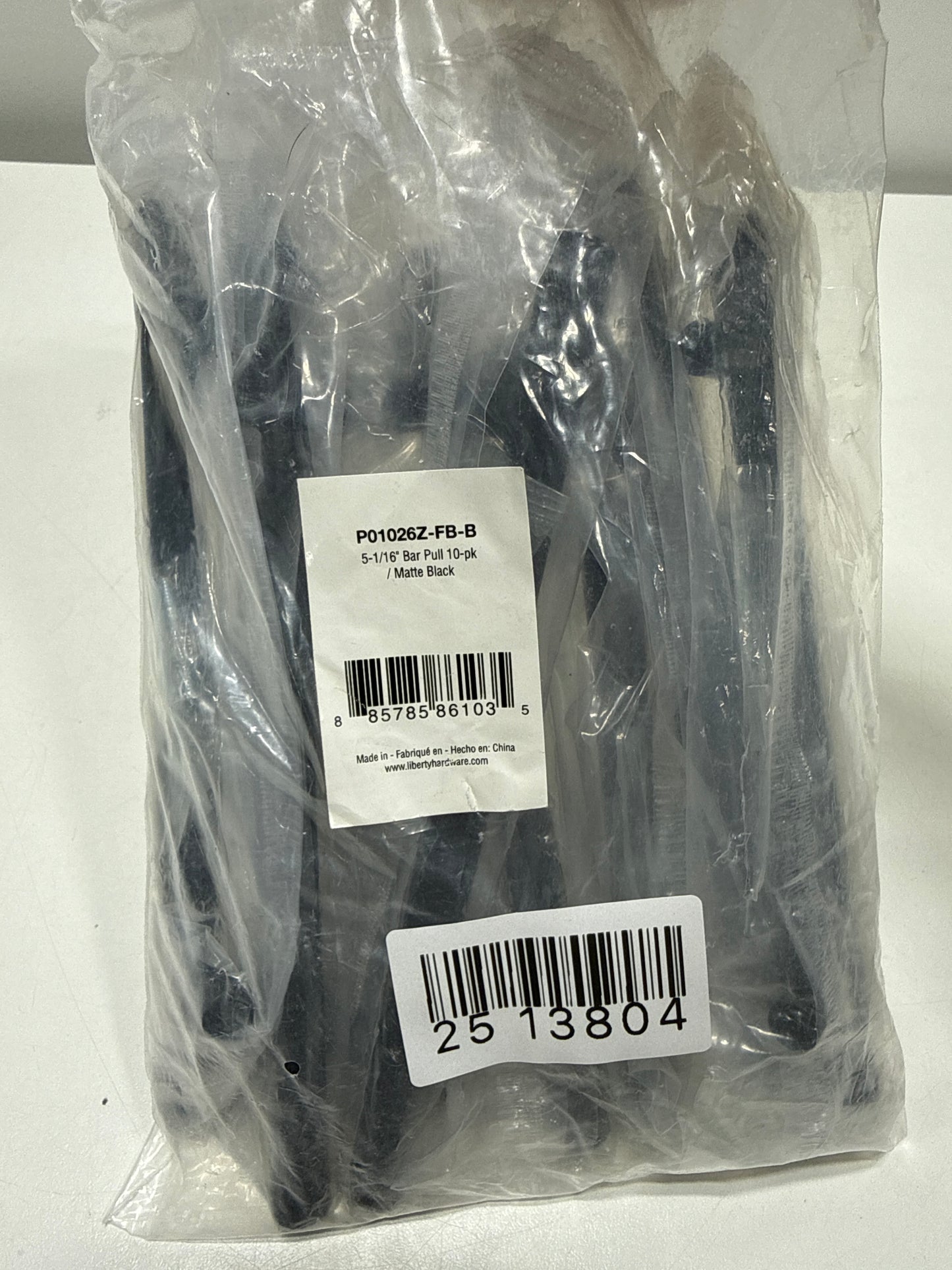 10 x Franklin Brass P01026Z-B 5 Inch Center to Center Bar Cabinet Pull - Pack of 10 Matte Black