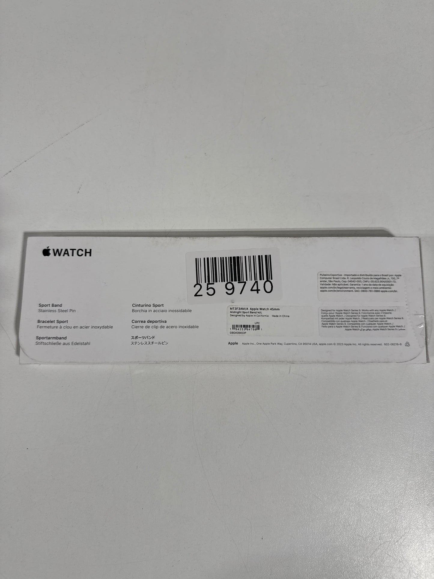 Apple - 45mm Sport Band - M/L - Midnight