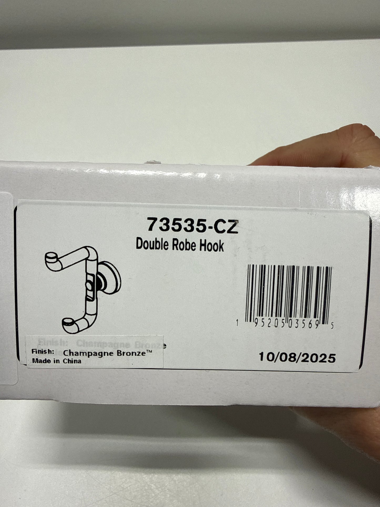Delta 73535 Saylor Double Robe Hook Champagne Bronze Bathroom Hardware and Accessories Bathroom Hardware Robe Hooks