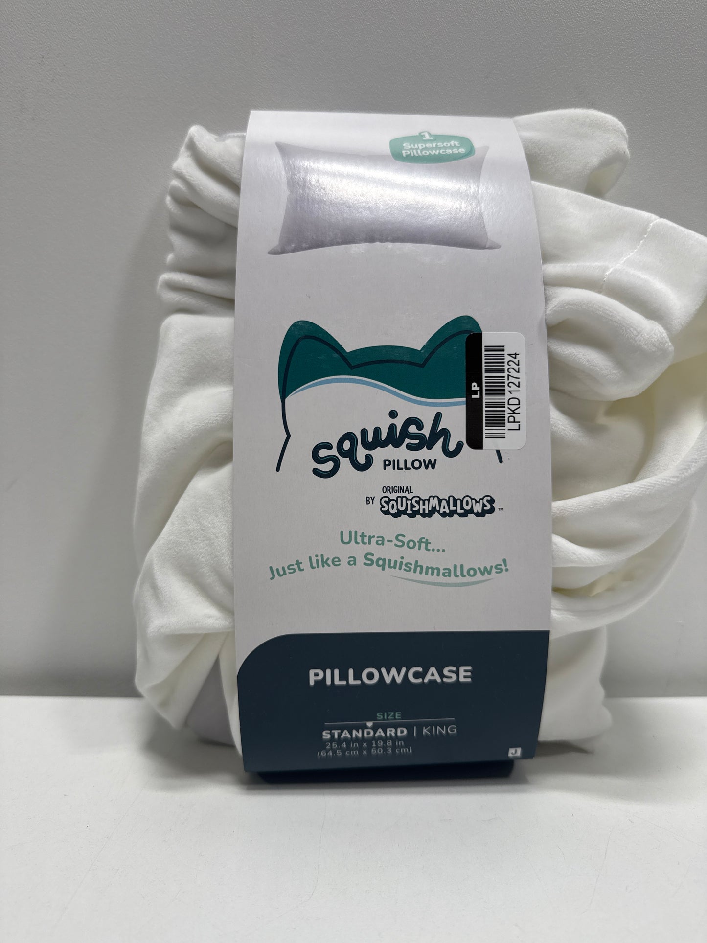 SquishPillow by Original Squishmallows Standard Ultra Soft Pillowcase Cover White
