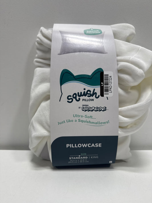 SquishPillow by Original Squishmallows Standard Ultra Soft Pillowcase Cover White