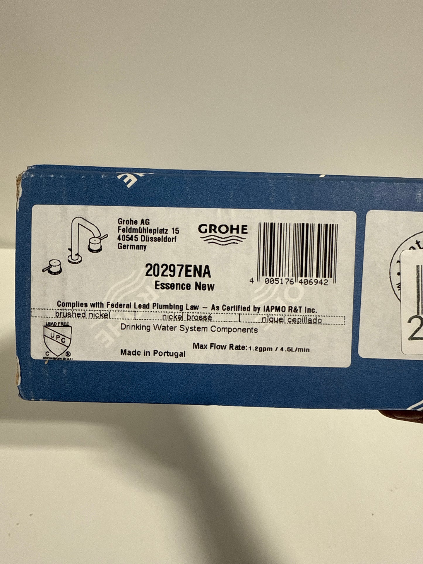 GROHE 20297ENA Essence, 8-inch Widespread 2-Handle M-Size Bathroom Faucet 1.2 GPM, Brushed Nickel