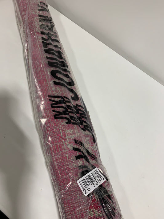 Tela Bohemian Textured Weave Floral Indoor/Outdoor Fuchsia/Light Gray Runner Rug