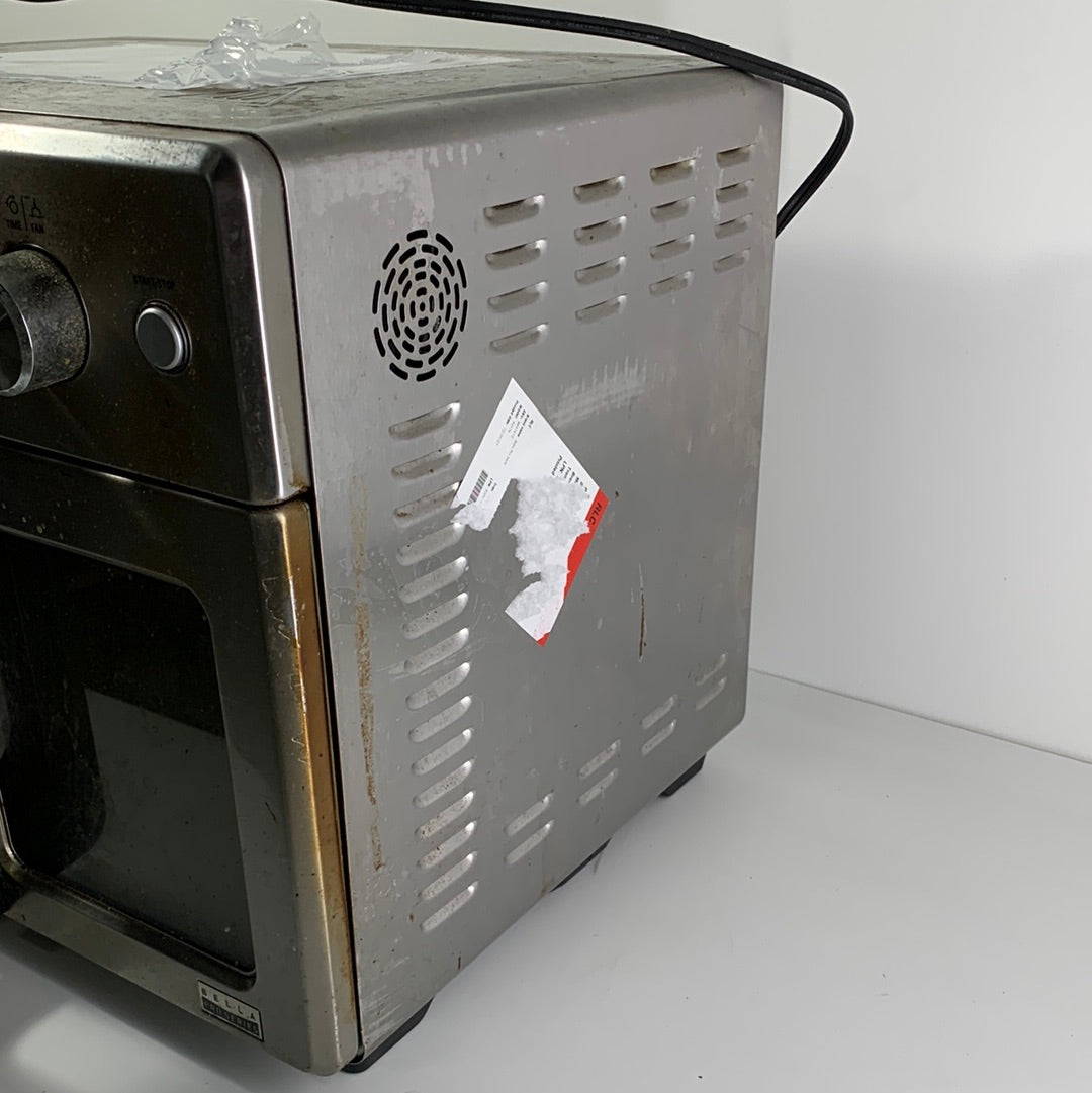 Used Bella Pro Series - 12-in-1 6-Slice Toaster Oven + 33-qt. Air Fryer with French Doors - Stainless Steel