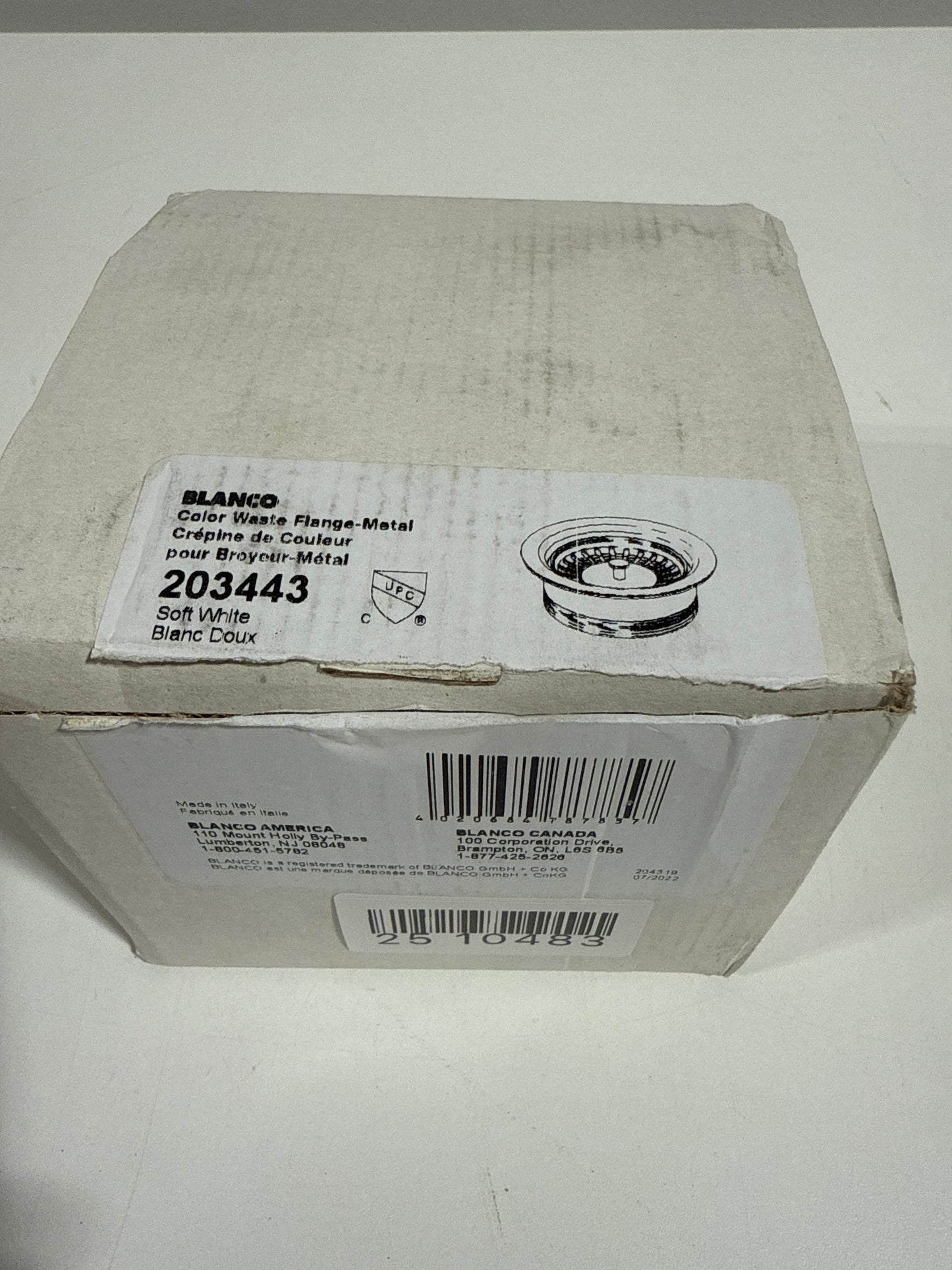 BLANCO 203443 Disposal Flange, 3.5", Soft White