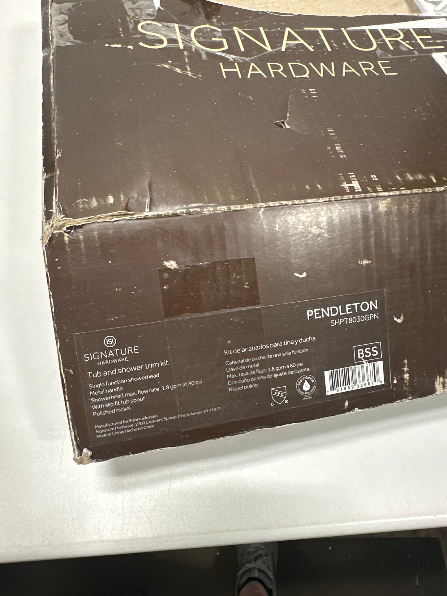 Signature Hardware 449843 Pendleton Pressure Balanced Tub and Shower Trim Package - Less Valve - Polished Nickel
