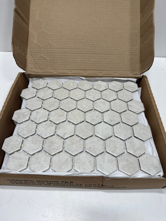 10- Daltile Resilience - 10-1/4" x 11-3/8" Geometric Mosaic Floor and Wall Tile - Matte Marble Visual - Sold by Sheet (0.81 SF/Sheet)