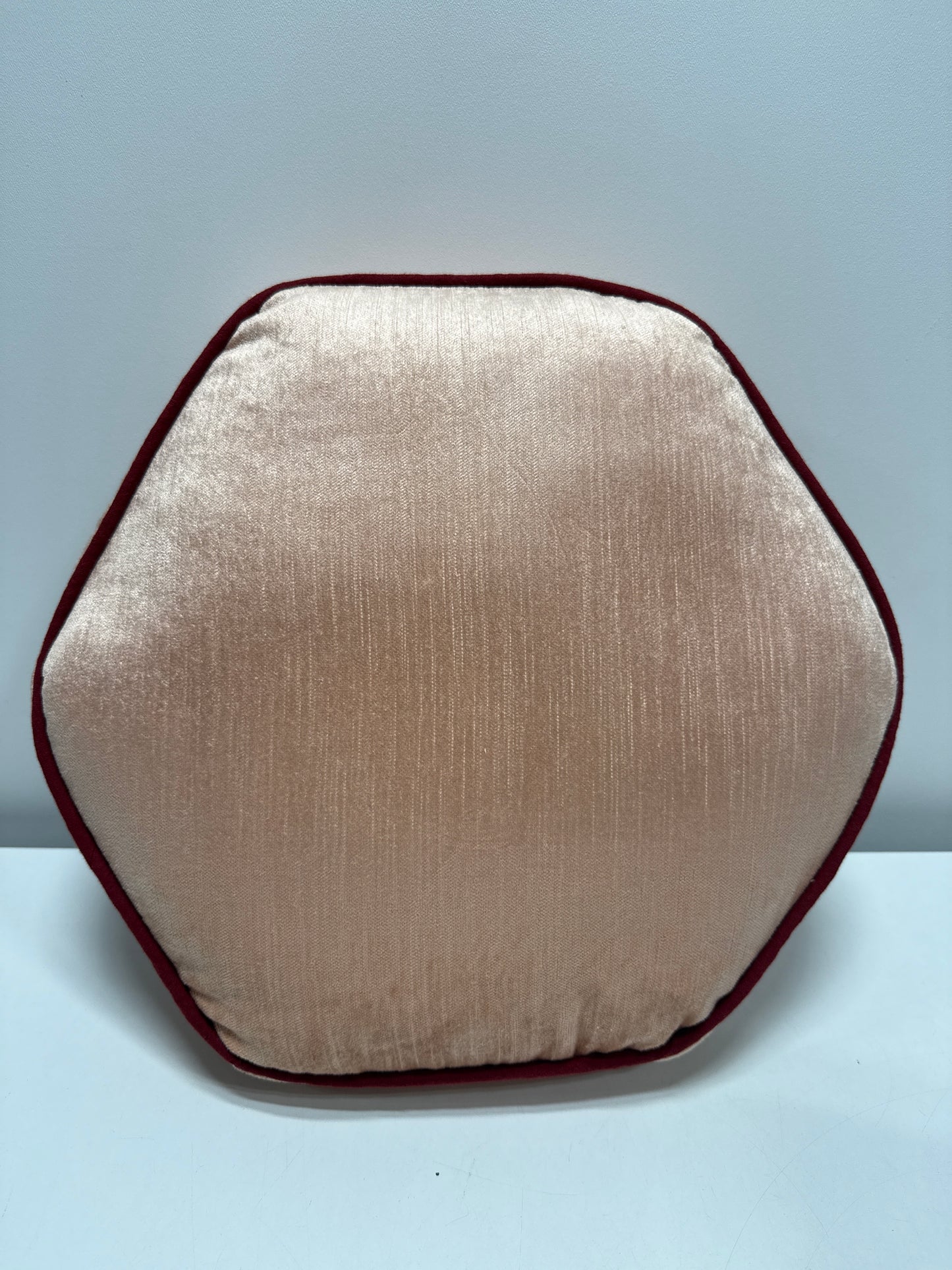 16" Textured Velvet Hexagon Throw Pillow Coral - Threshold™ Designed with Studio McGee