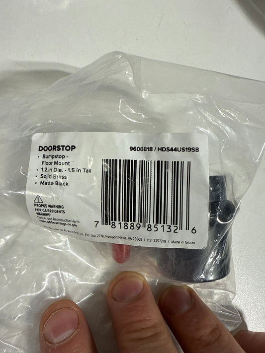 4 x Miseno MDS44SB Solid Brass 1.5" Floor Mounted Door Bumper Matte Black Door Stop