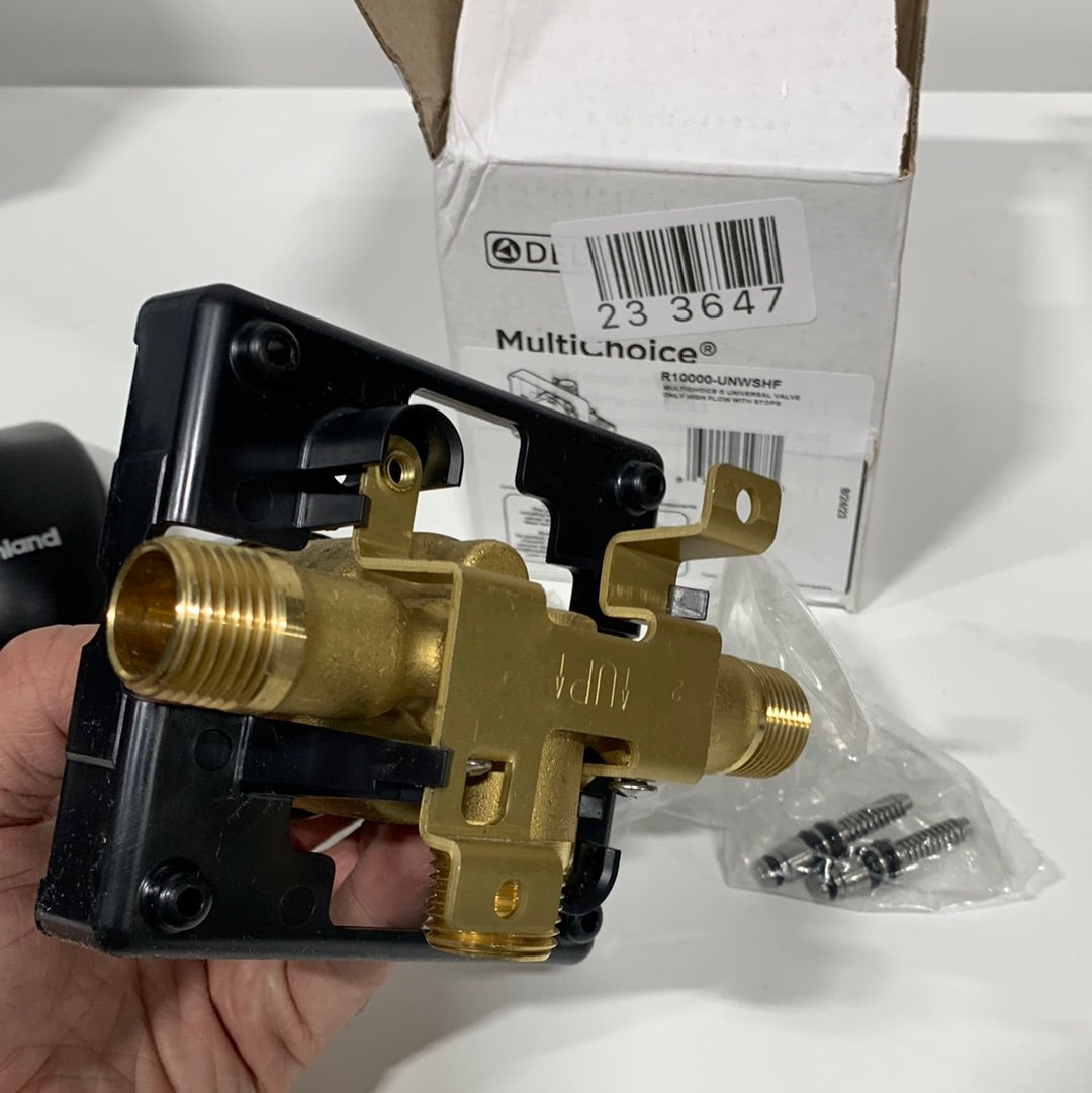 Delta Universal Mixing Rough-In Valve with Service Stops, 1/2" NPT Male thread with 1/2" C.W.T Female Sweat