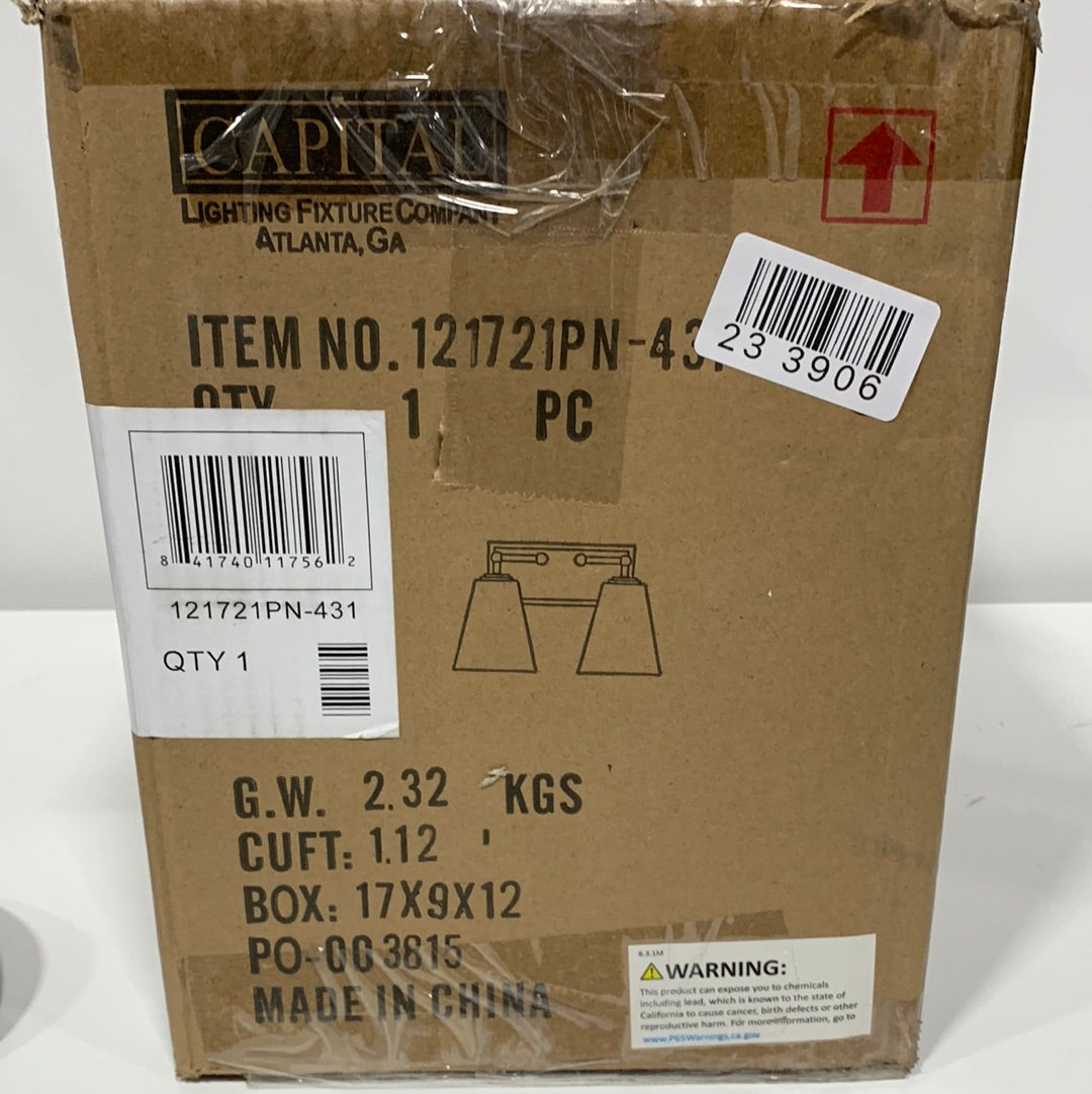 Capital Lighting 2 Light 15" Wide Bathroom Vanity Light with Clear Glass Shades