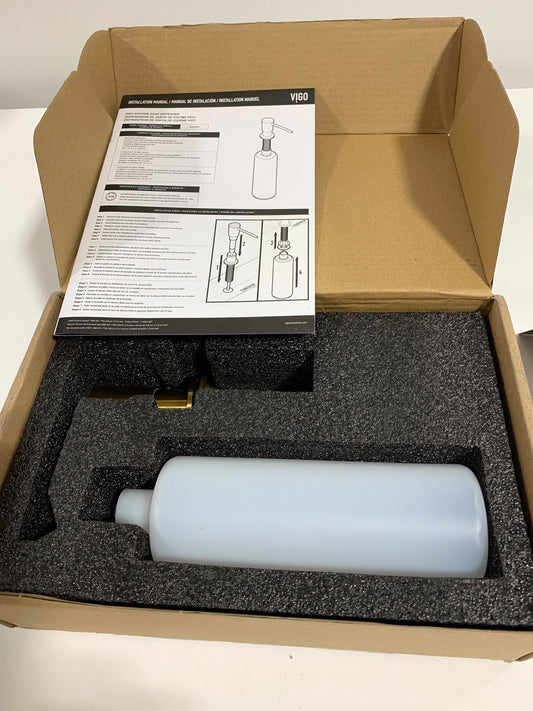 Vigo 10 Oz.Kitchen Soap Dispenser in Matte Brushed Gold