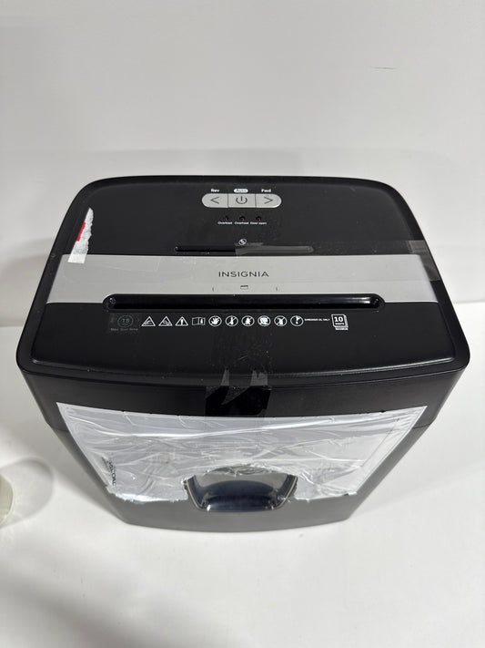 Used Insignia - 10-Sheet Crosscut Paper/CD Shredder - Black