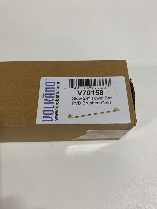 ICO Bath V7015 Volkano Glow 24" Towel Bar PVD Brushed Gold