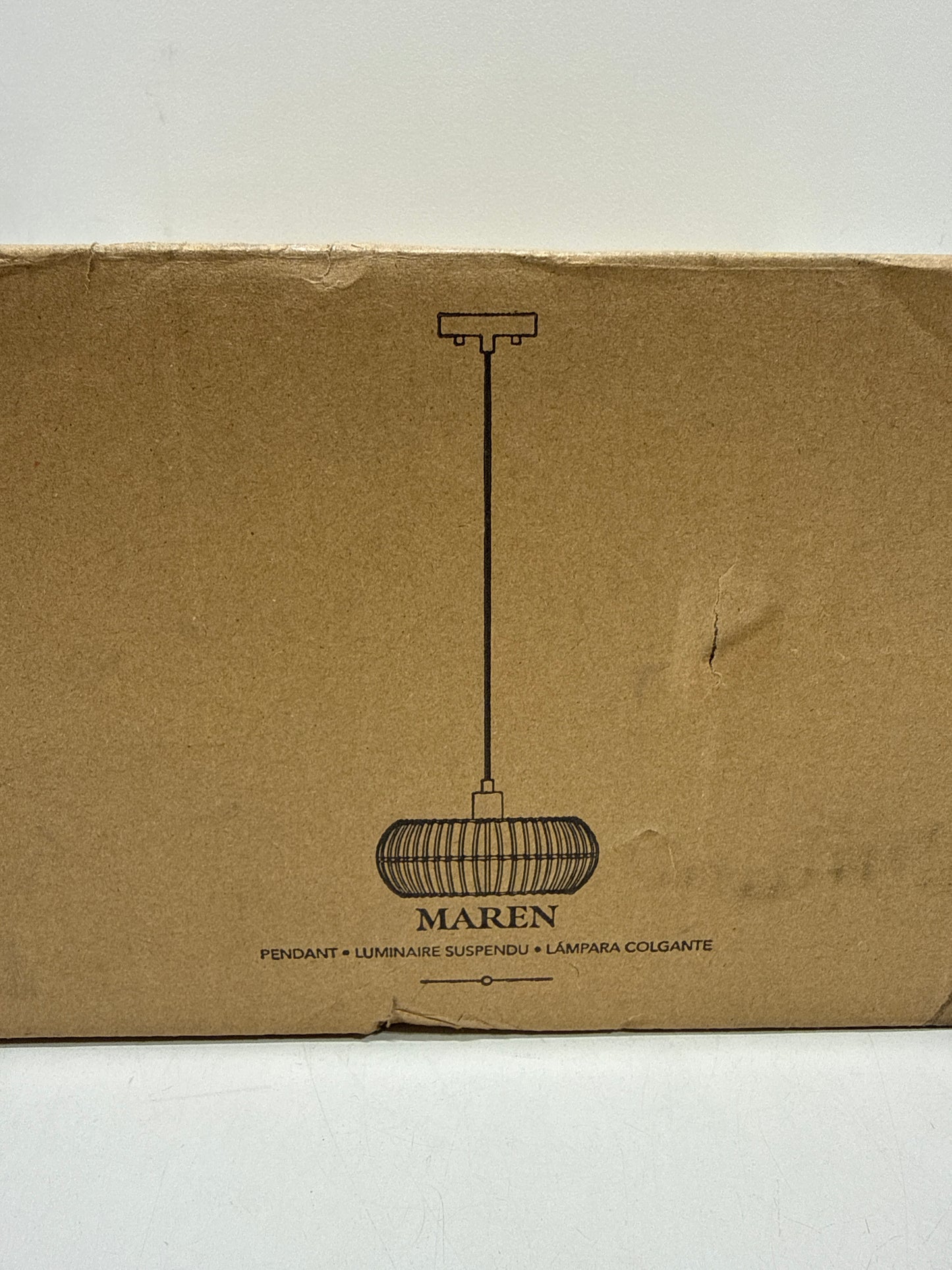 GLOBE Electric 65701 Maren 1-Light Pendant Lighting, Matte Black, Rattan Shade, Bulb Not Included