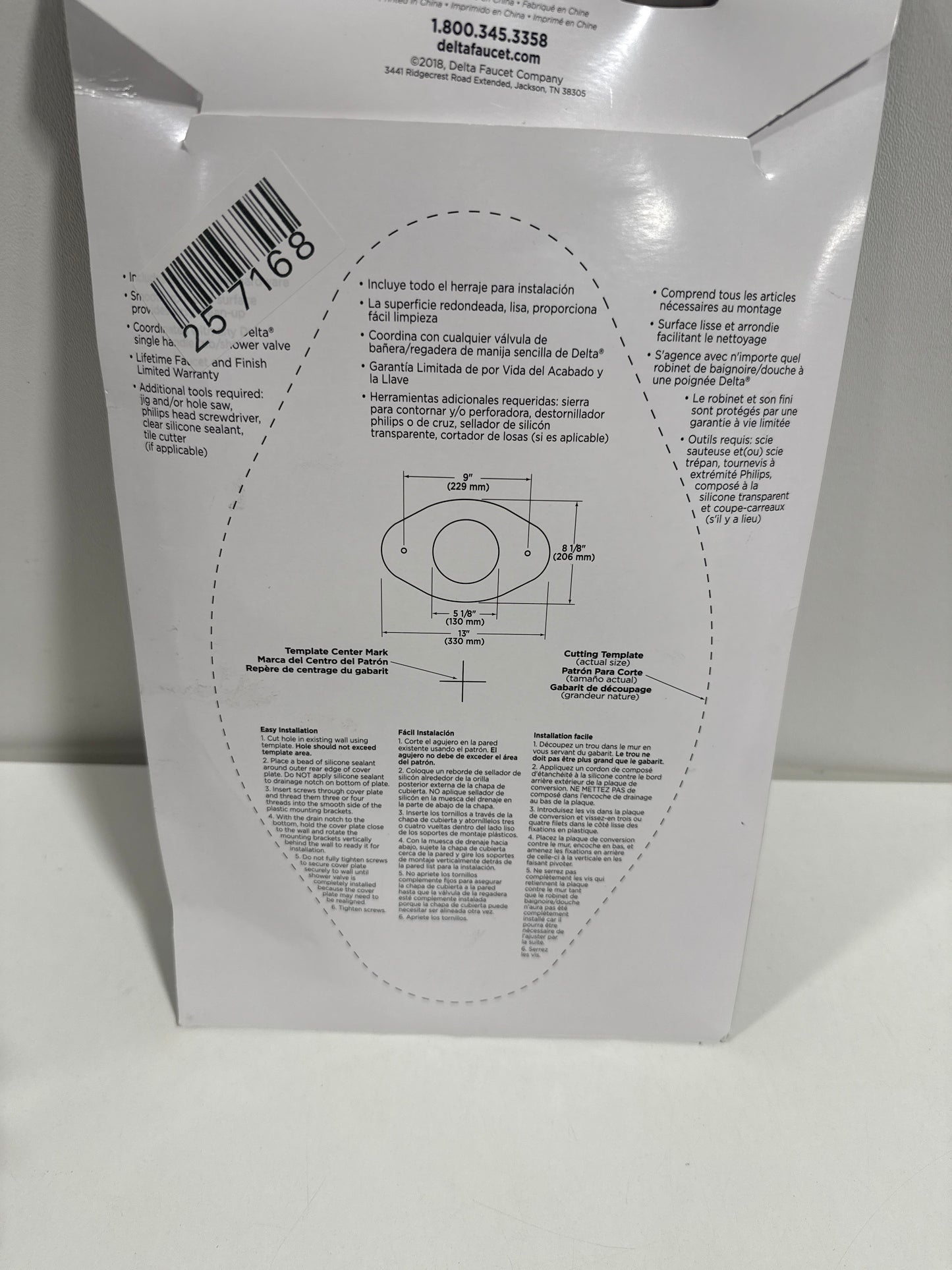 Delta RP29827 Shower Renovation Cover Plate BL