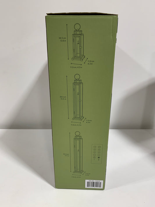 Evergreen LED Tapered Candle All Steel Frame Tower Lantern Pack of 3 - *Lighting & Electrical