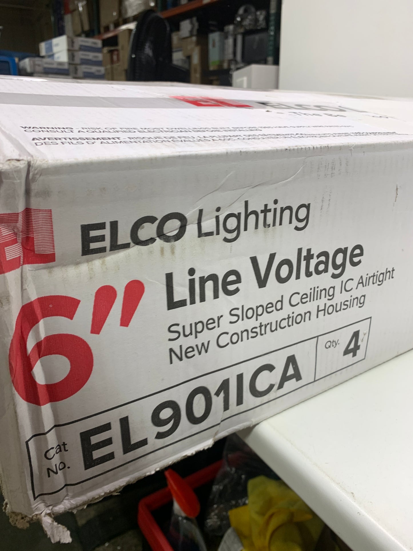 4 Elco El901ica the Slant System Medium (E26) New Construction Recessed Housing for 6 Trims