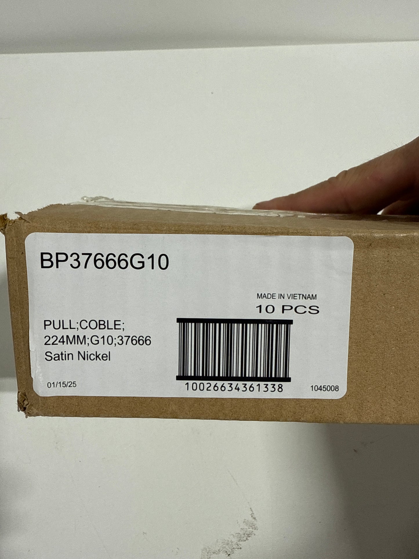 10 x Coble 8-13/16 in. (224mm) Center-to-Center Satin Nickel Arch Cabinet Pull