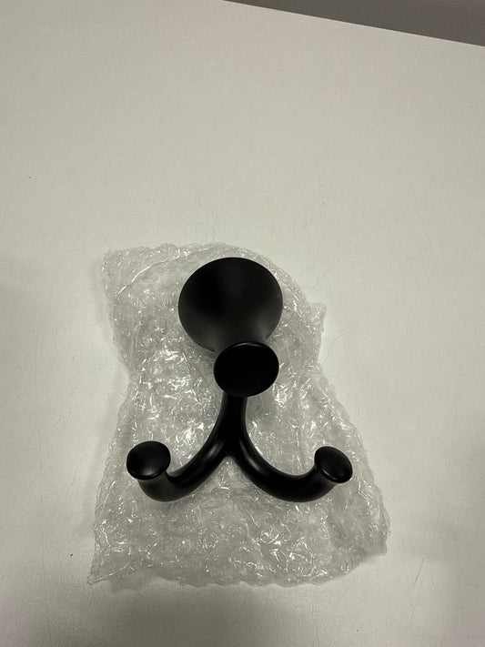 Delta Greydon J-Hook Wall Mounted Double Robe/Towel Hook Bath Hardware Accessory in Matte Black