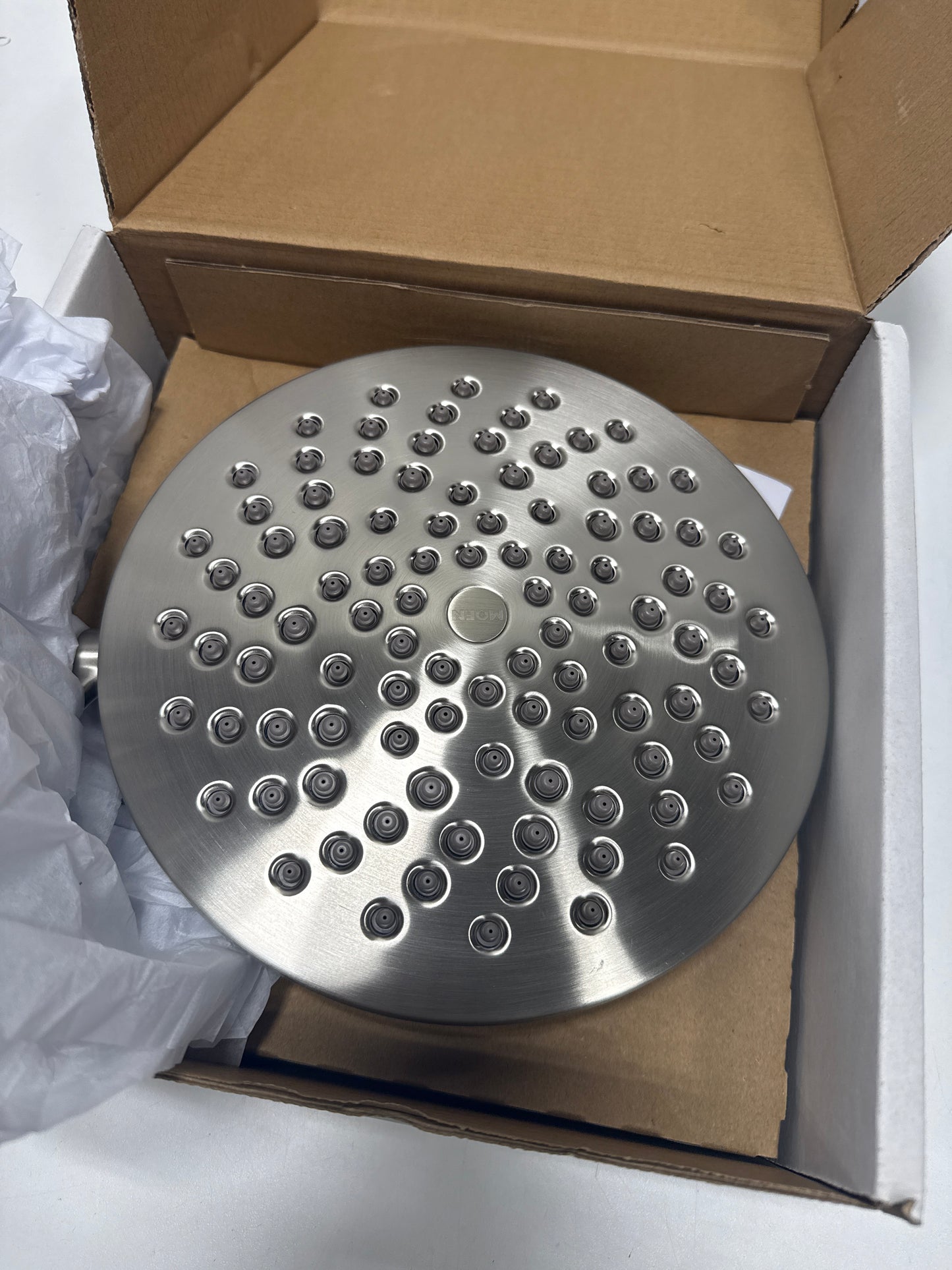 Moen Velocity Brushed Nickel Two-Function 8" Diameter Spray Head Rainshower