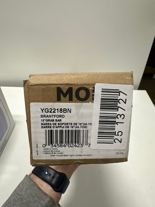 Moen YG2218BN Brushed Nickel 18 Designer Grab Bar