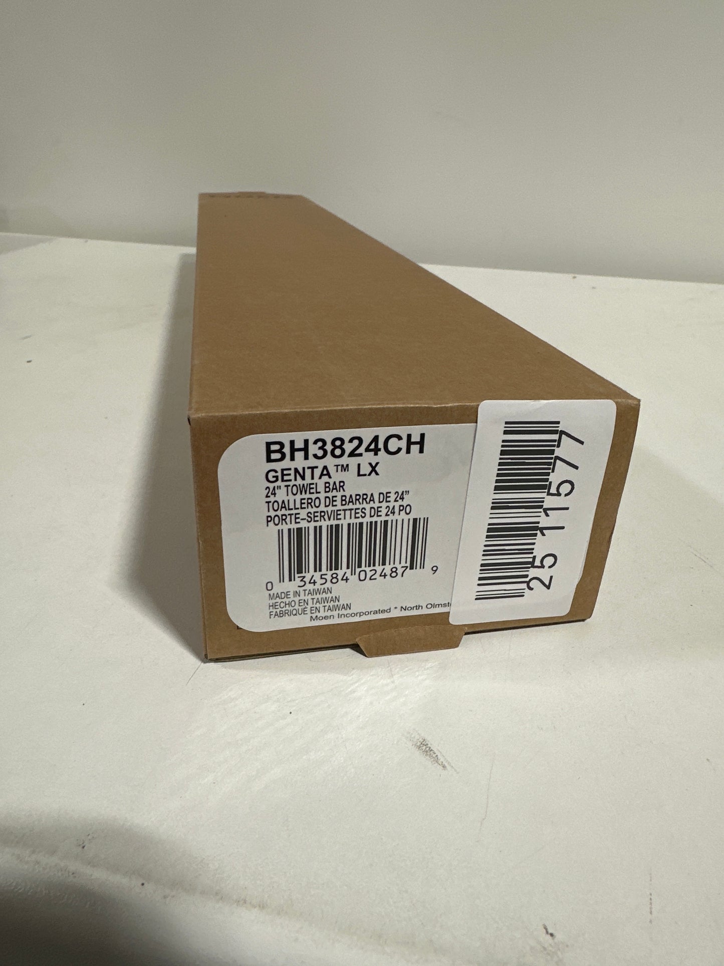 Moen Genta LX Chrome Modern 24-Inch Wall Mount Towel Holder Bathroom Single Towel Bar BH3824CHChrome 24’’ towel bar