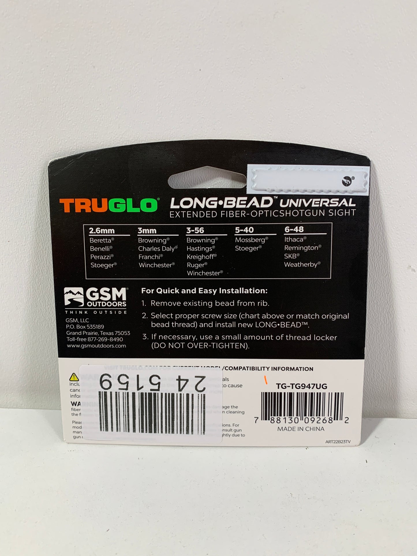 TRUGLOFiber-Optic Bead