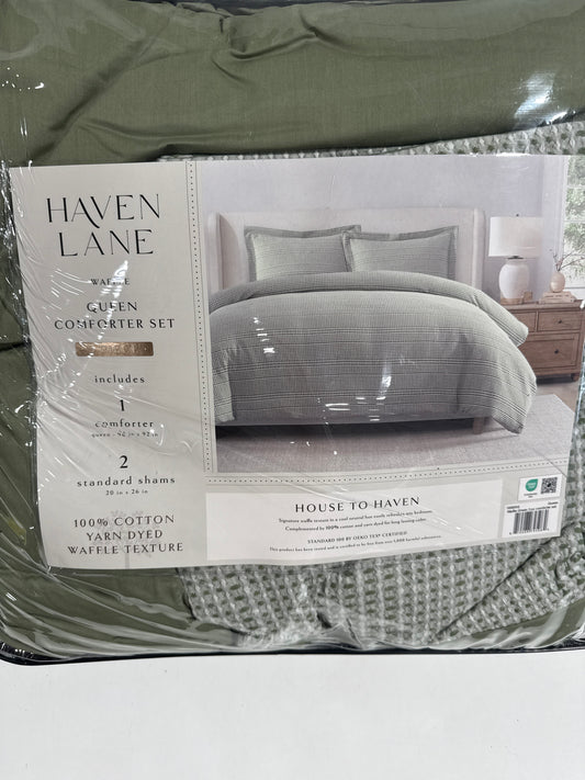 Haven Lane Waffle 3-piece Comforter Set Queen