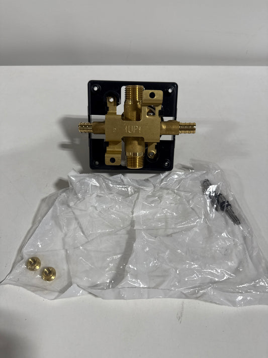 Delta R10000-PXWS Universal Mixing Rough-in Valve with Service Stops and PEX Crimp Inlets and Universal 1/2’’ Outlets