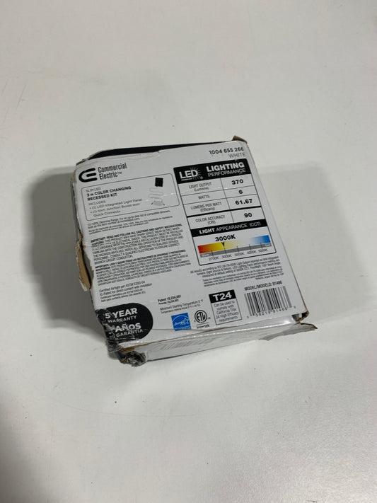 Ultra Slim Integrated LED 3 in Round Adj Color Temp Canless Recessed Light for Kitchen Bath Living rooms, White