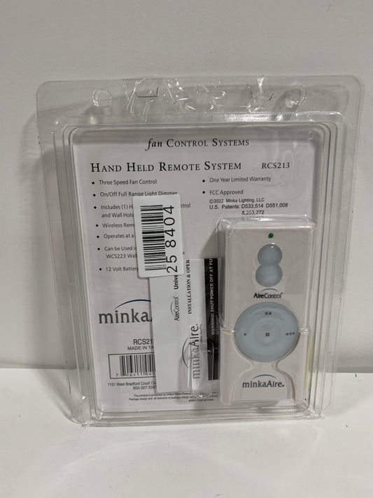 Minka Aire 3 Speed Light Dimming Fan Remote Control in White RCS213