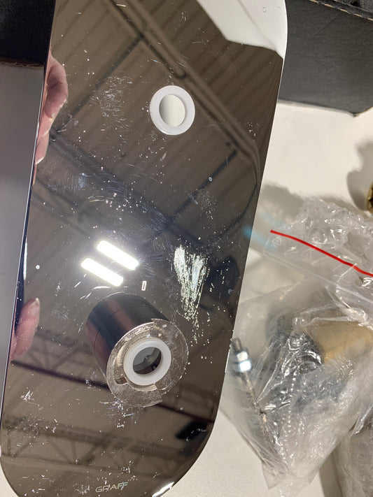 Scratch Graff G-8047-LM42E0-T Sento 10-11/16" X 3-15/16" Thermostatic Valve Trim Only (Less Valve) Polished Chrome Showers Valve Trim Only Thermostatic