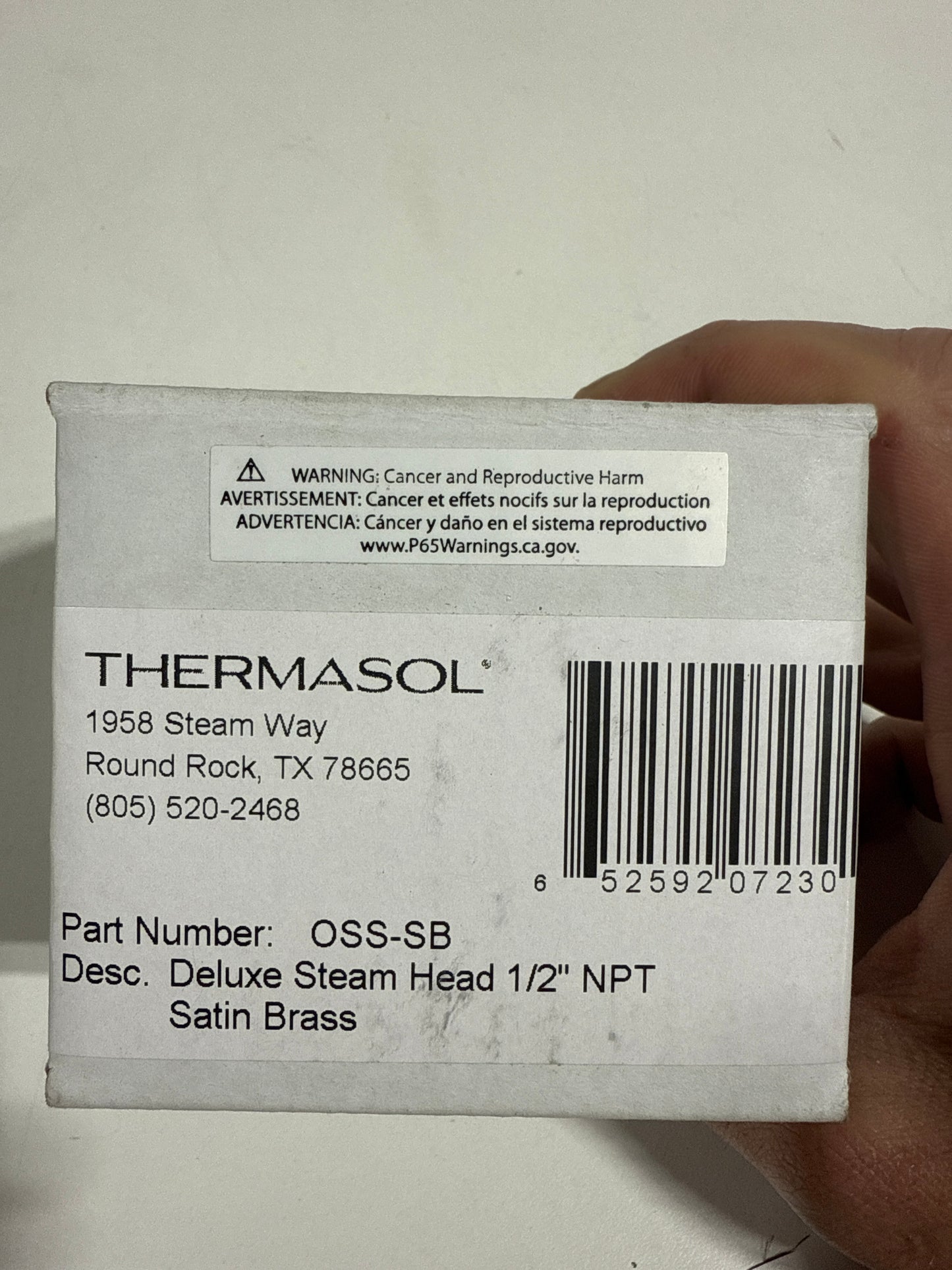 ThermaSol Commercial Steam Head Satin Brass