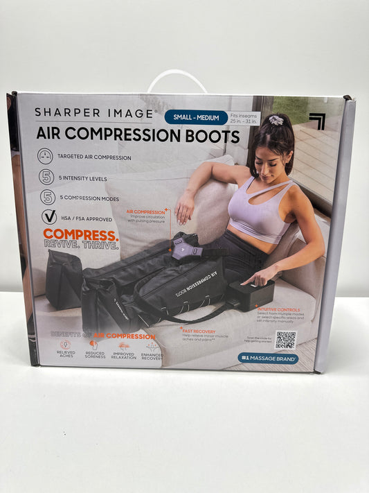 Sharper Image® Powerboost™ Boots, Air Compression with 5 Modes & 5 Intensity Levels, Size S/M