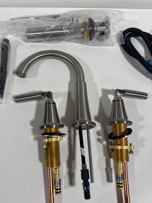 Delta 35548LF-MPU Bowery 1.2 GPM Widespread Bathroom Faucet with Pop-up Drain