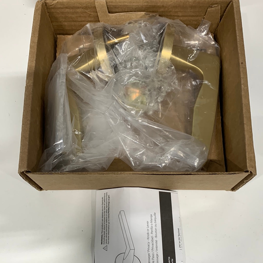 Emtek Hermes Door Lever Set from the Brass Modern Collection